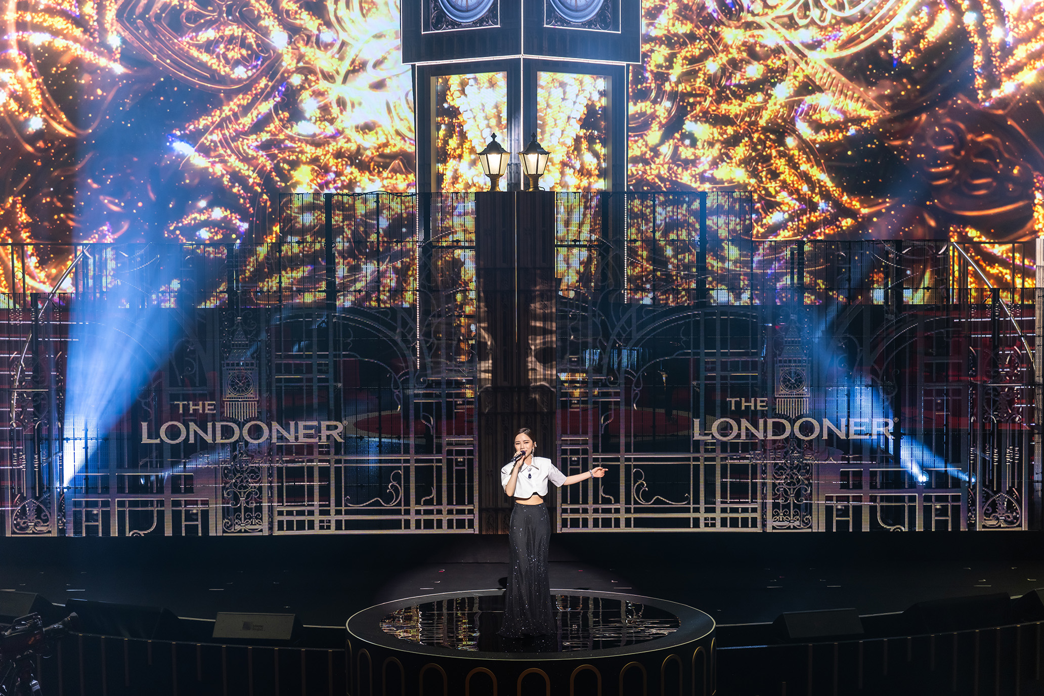 Hong Kong singer-songwriter G.E.M. performs on stage during The Londoner Macao Grand Celebration at The Londoner Arena Thursday.