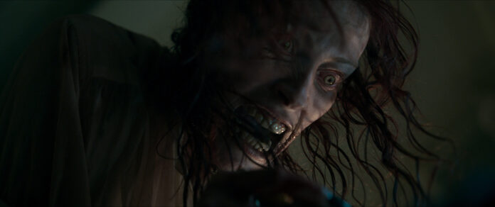 ALYSSA SUTHERLAND as Ellie in New Line Cinema’s horror film “EVIL DEAD RISE,” a Warner Bros. Pictures release.