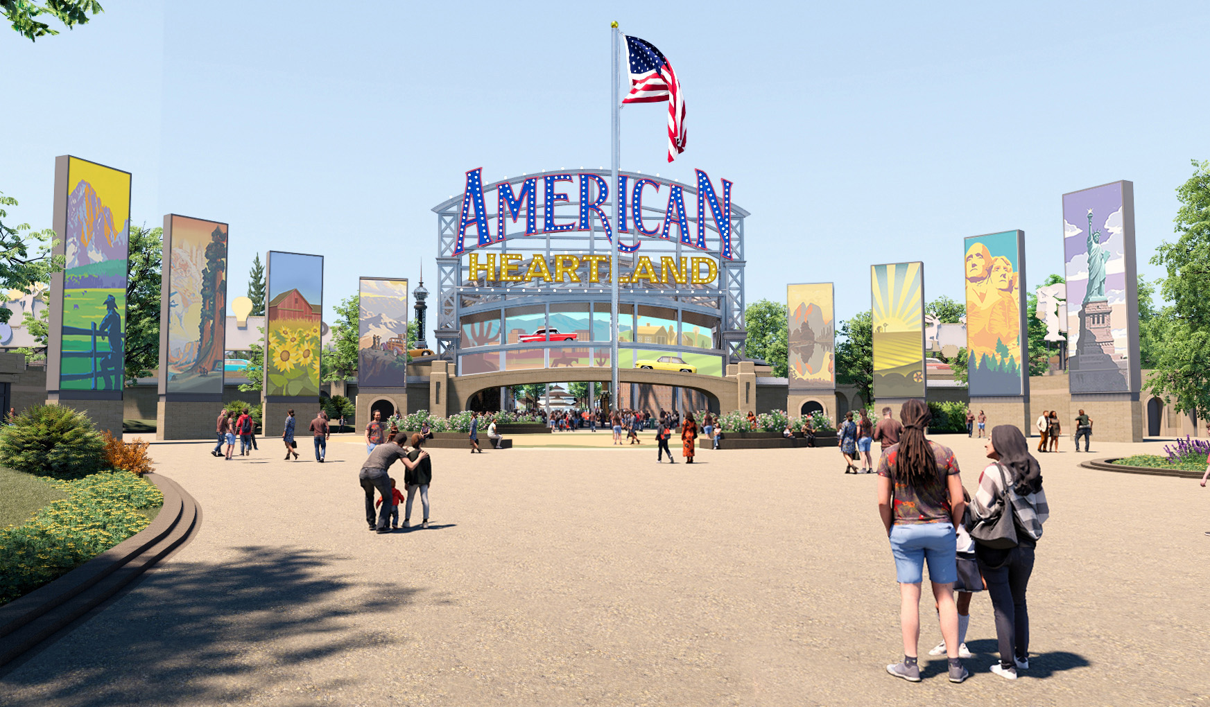 American Heartland Theme Park Entrance
