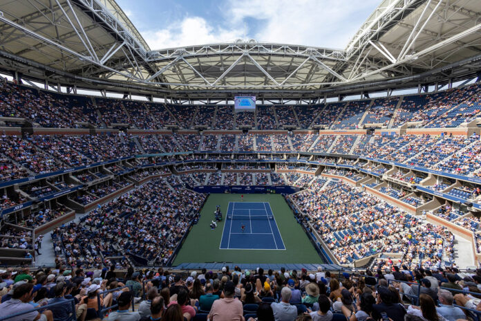 General view of Arthur Ashe Stadium at the U.S. Open 2022