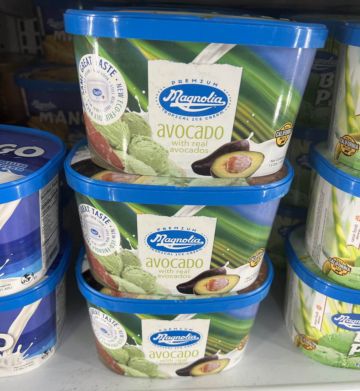 Avocado ice cream - Seafood City Supermarket in Irvine, California - Photo by Julie Nguyen