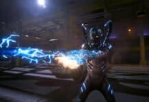 XOLO MARIDUEÑA as Blue Beetle in Warner Bros. Pictures’ action adventure “BLUE BEETLE,” a Warner Bros. Pictures release.