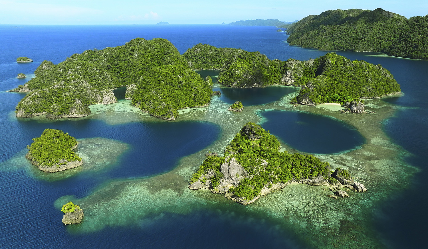 Drone shot of archipelago.