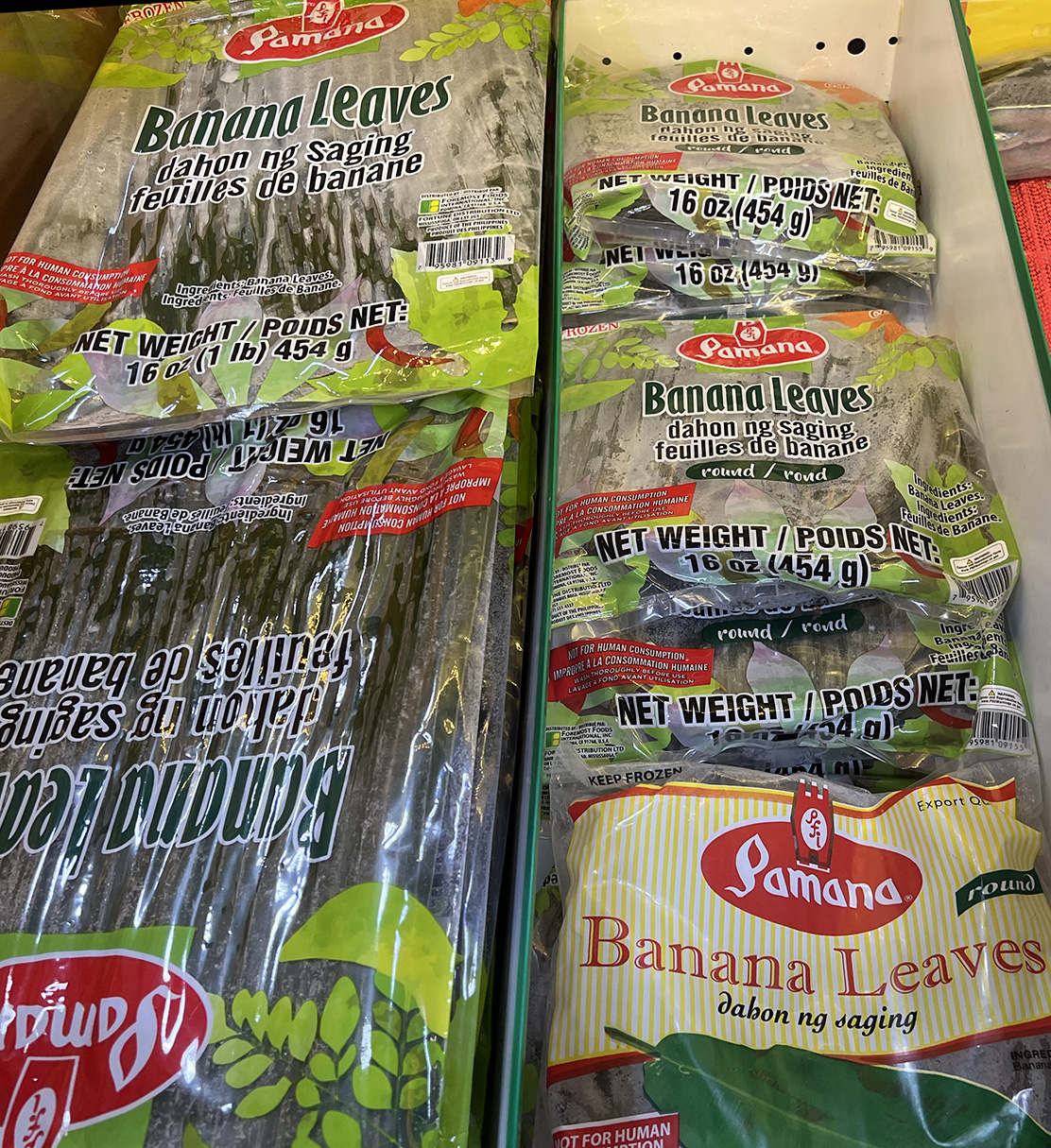 Banana leaves - Seafood City Supermarket in Irvine, California - Photo by Julie Nguyen
