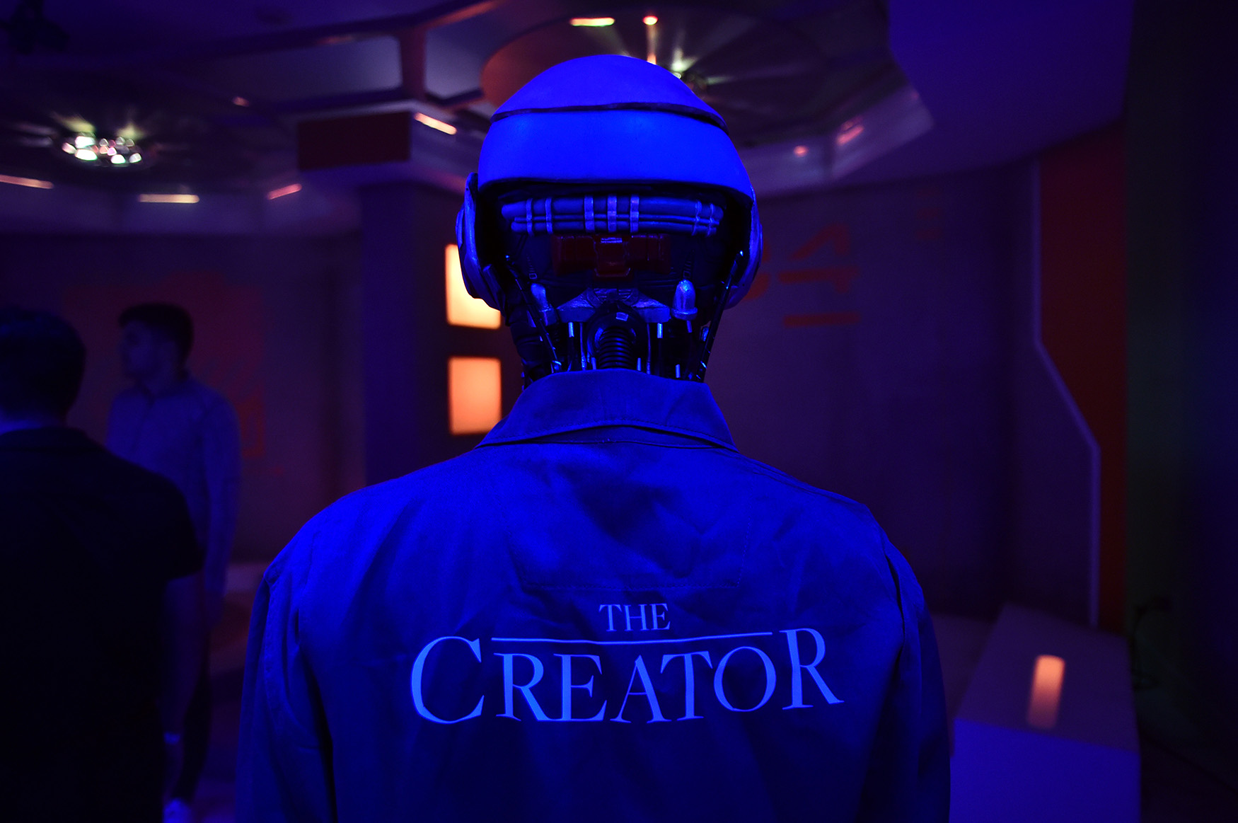 Displays and signage are seen during a special screening of 20th Century Studios' "The Creator" at TCL Chinese Theatre in Hollywood, California on September 18, 2023.