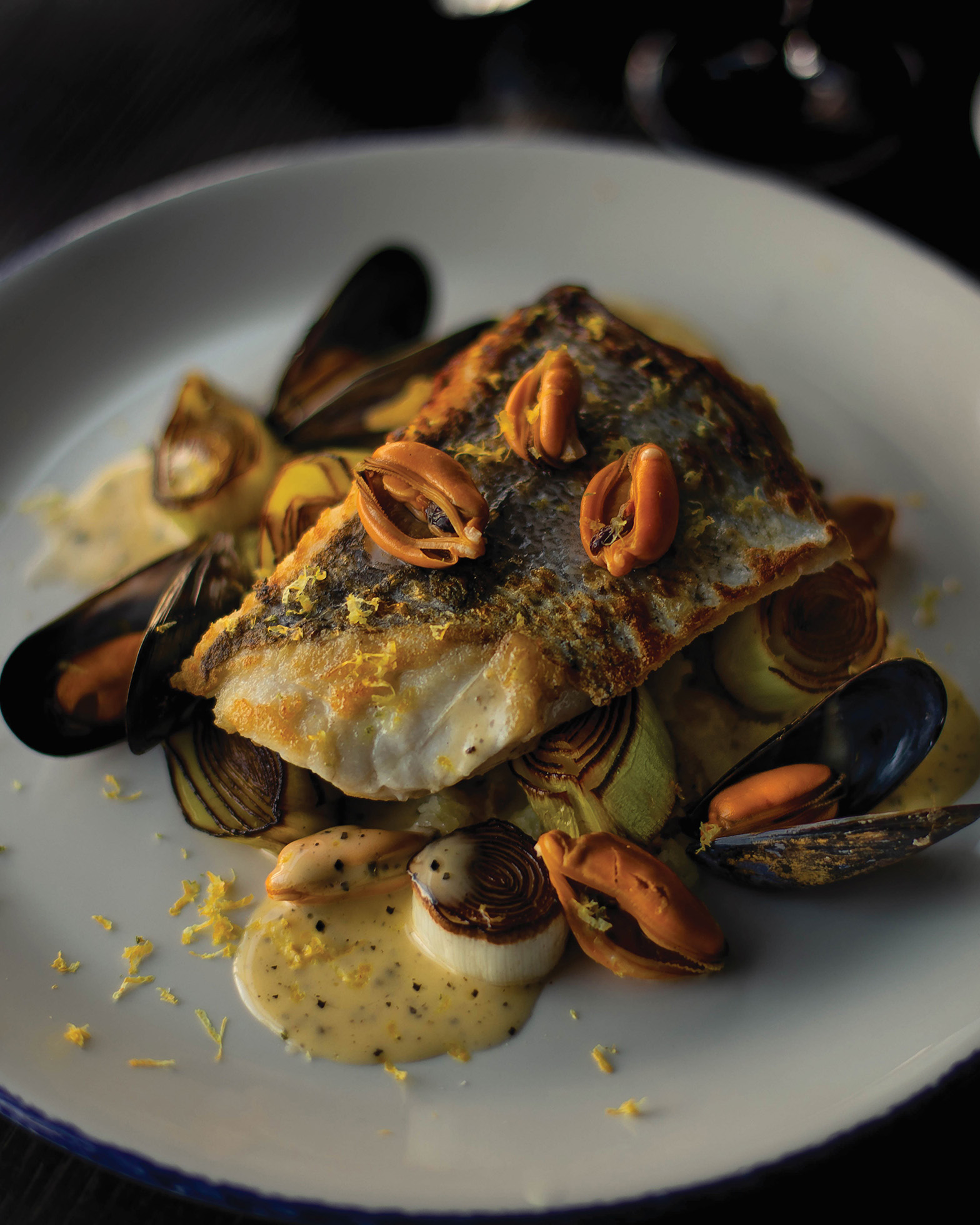 Hake Leek Mussels Seaweed The Lifeboat Inn