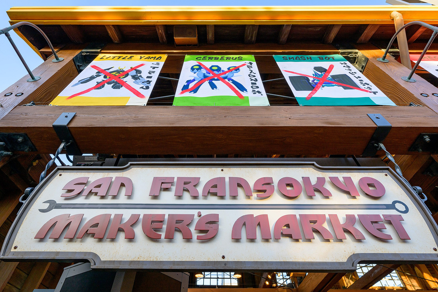 The San Fransokyo Maker’s Market retail location in San Fransokyo Square at Disney California Adventure Park in Anaheim, California