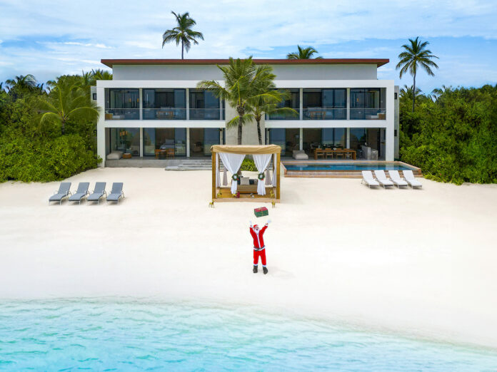 Santa Claus at Kuda Villingili Three Bedroom Beach Retreat with Private Pool