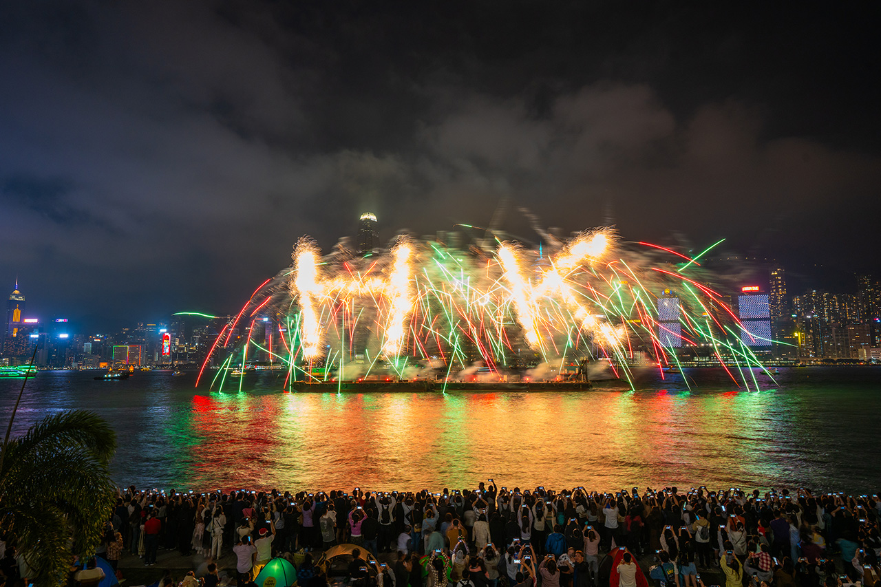Winter Harbourfront Pyrotechnics from Hong Kong WinterFest 2023