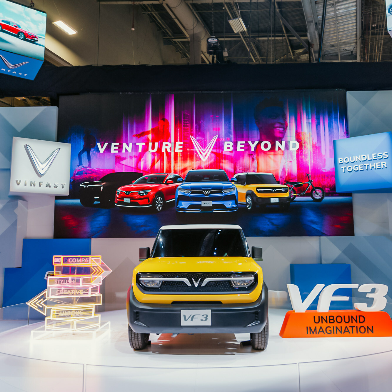 VinFast mini e-SUV VF3 at CES 2024