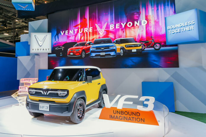 VinFast mini e-SUV VF3 at CES 2024