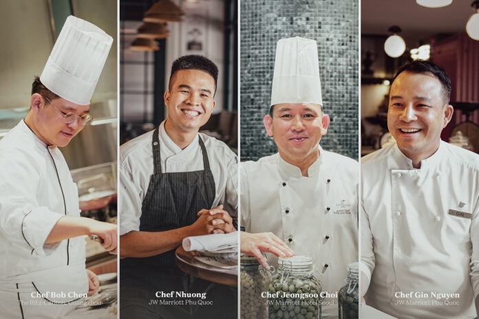Chef Jeongsoo Choi, Chef Bob Chen, Chef Nhuong, and Executive Pastry Chef Gin Nguyen