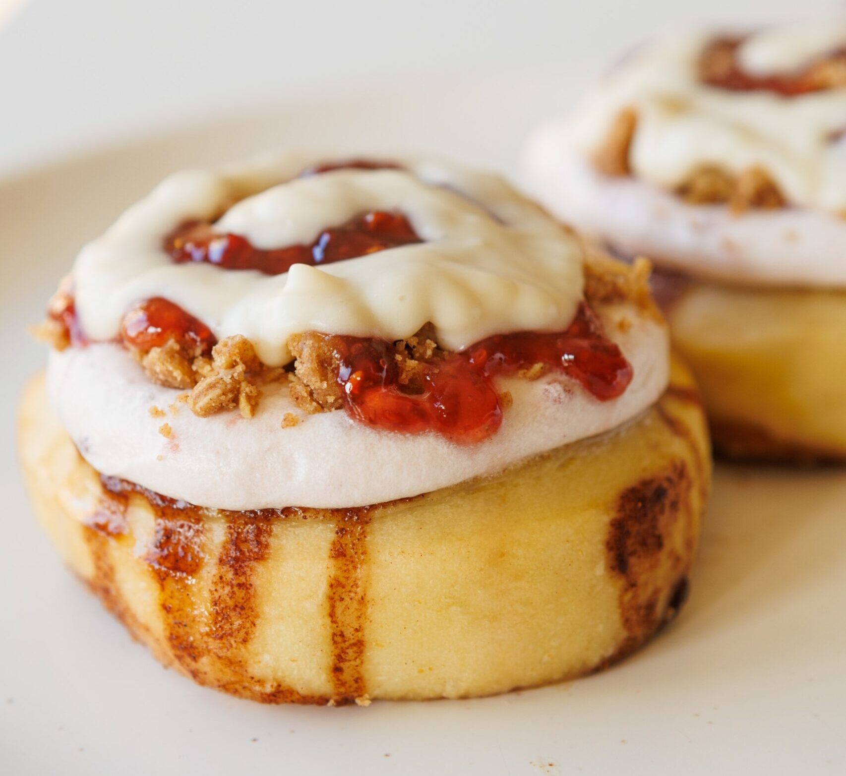 Cinnaholic Maple Mocha Raspberry cheesecake swirl