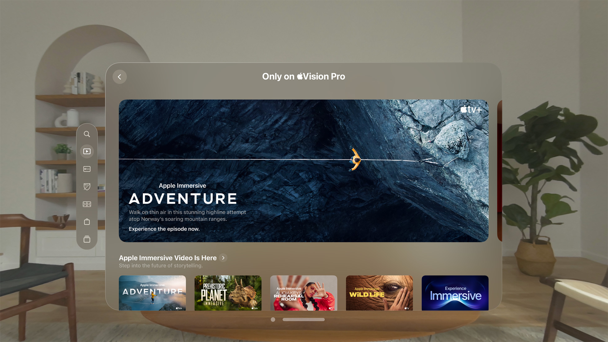 Apple Vision Pro app experiences Apple Immersive Adventure