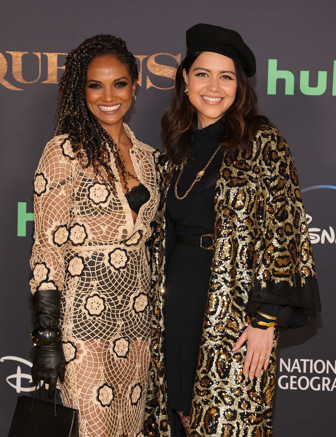  Mekia Cox (L) and Alyssa Diaz attend the Los Angeles premiere of National Geographic's "QUEENS" on February 8, 2024 at the Academy Museum of Motion Pictures in Los Angeles, CA. 