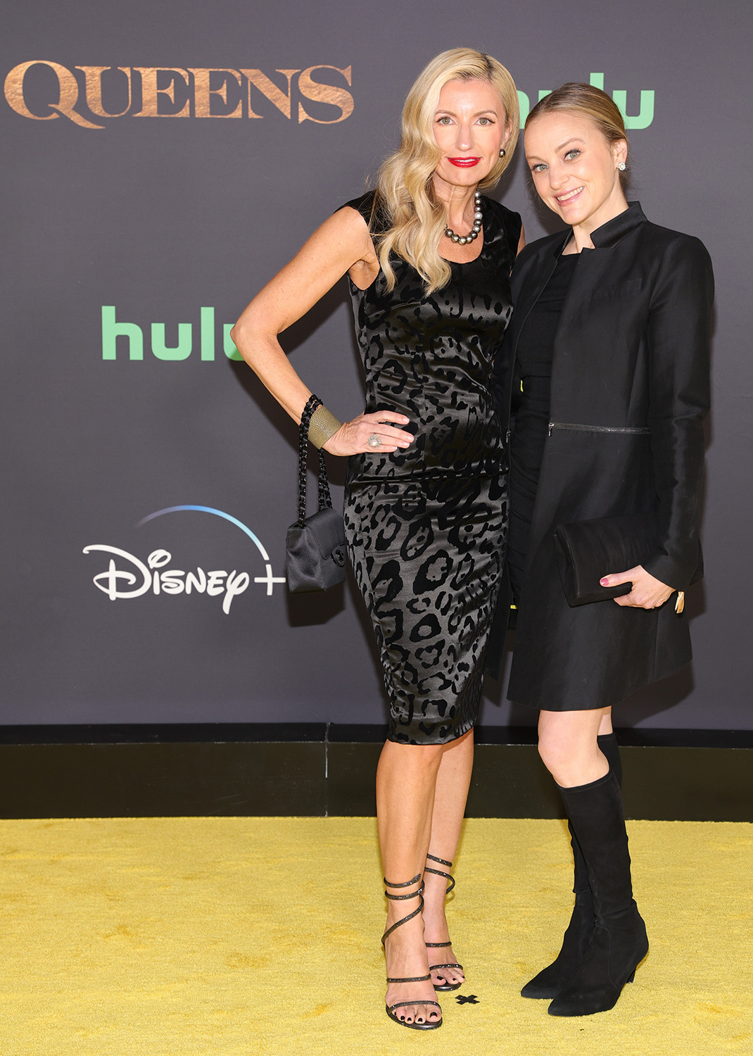 (L-R) Valerie Buce and Angela Ribeiro attend the Los Angeles premiere of National Geographic's "QUEENS" on February 8, 2024 at the Academy Museum of Motion Pictures in Los Angeles, CA.