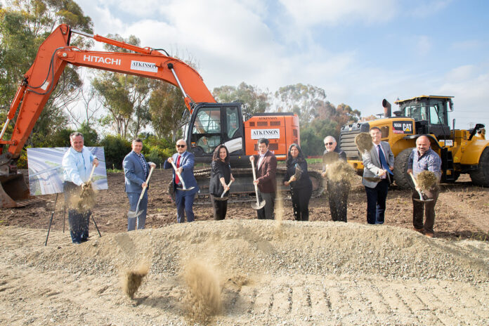 Groundbreaking for the Jeffrey Open Space Trail (JOST) Bicycle and Pedestrian Bridge Project in Irvine, California.