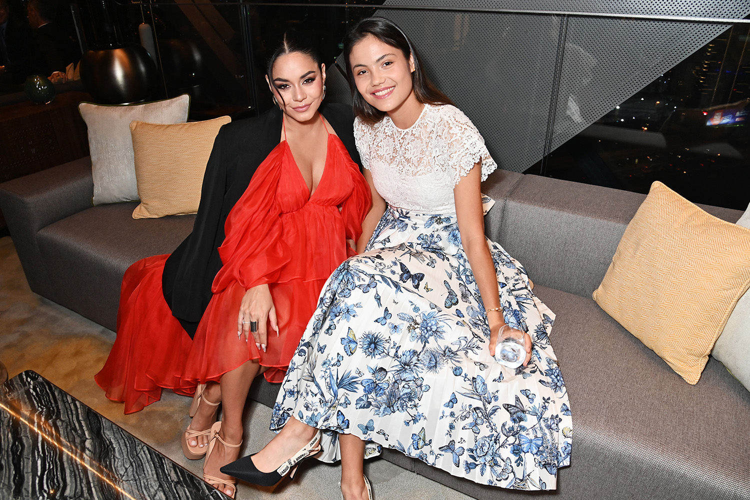 Vanessa Hudgens and Emma Raducanu attend the Grand Opening Red Carpet of One&Only One Za’abeel, the first vertical urban resort by One&Only, on 10 February 2024, in Dubai, United Arab Emirates