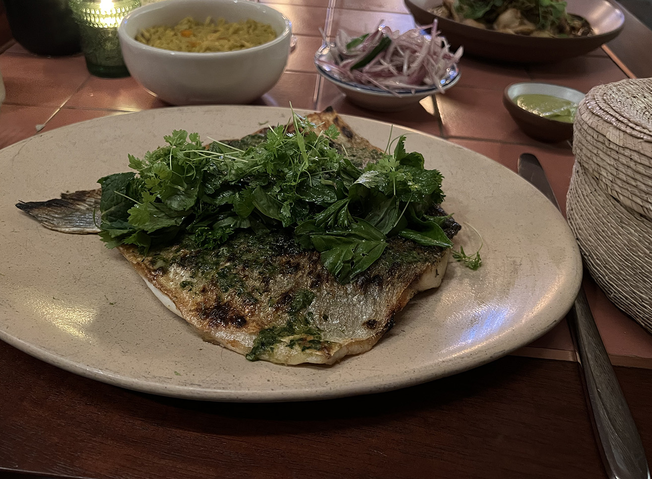 Catch of the Day (Seabream) at Maizano Restaurant in Costa Mesa, California (Photo by Julie Nguyen)