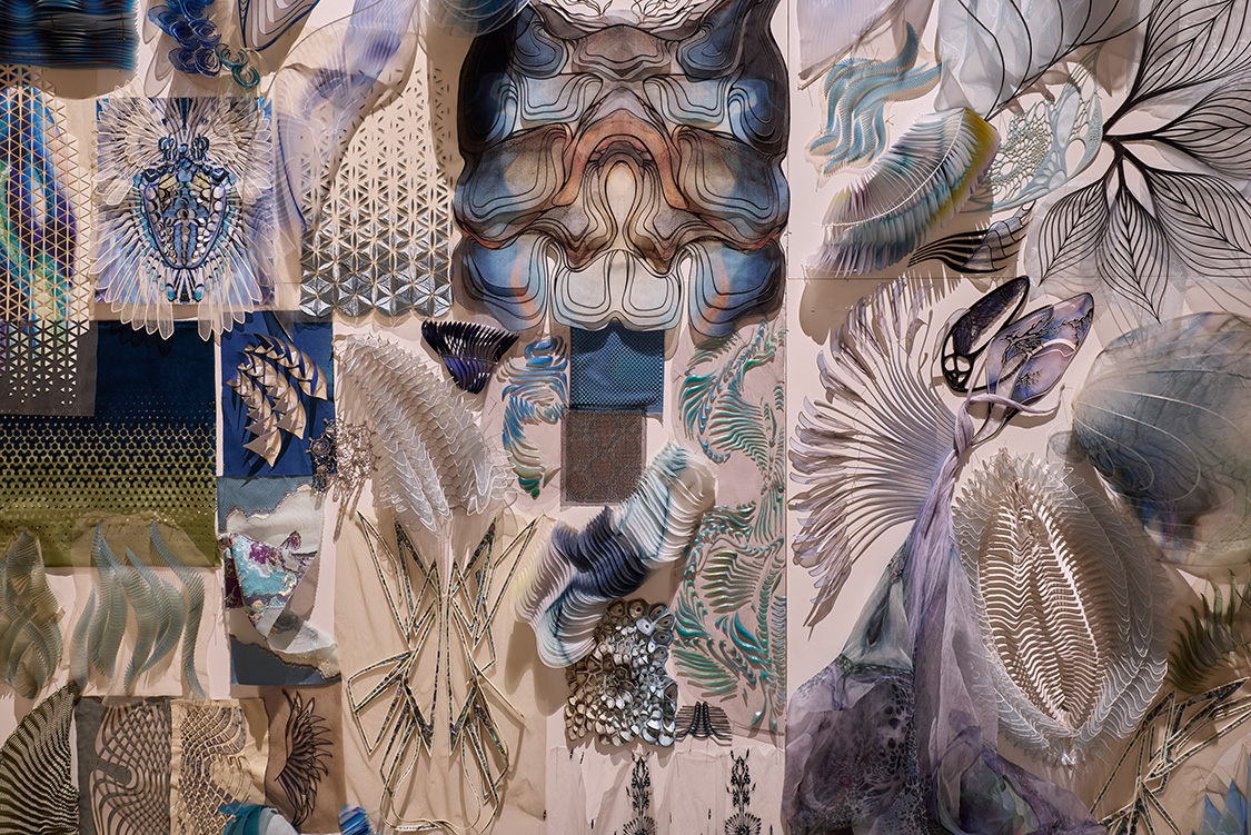 A closeup of one of the material samples panel in the Alchemic Atelier zone (2)