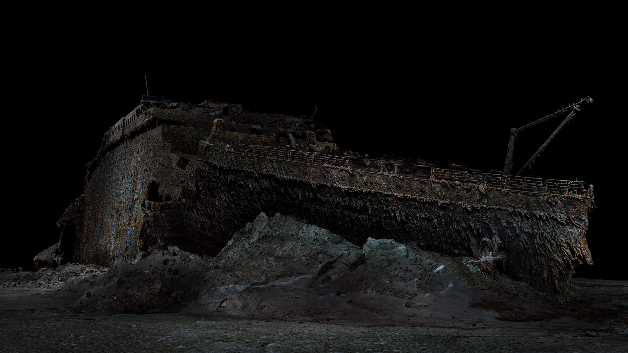 The bow of the Titanic Digital Twin.