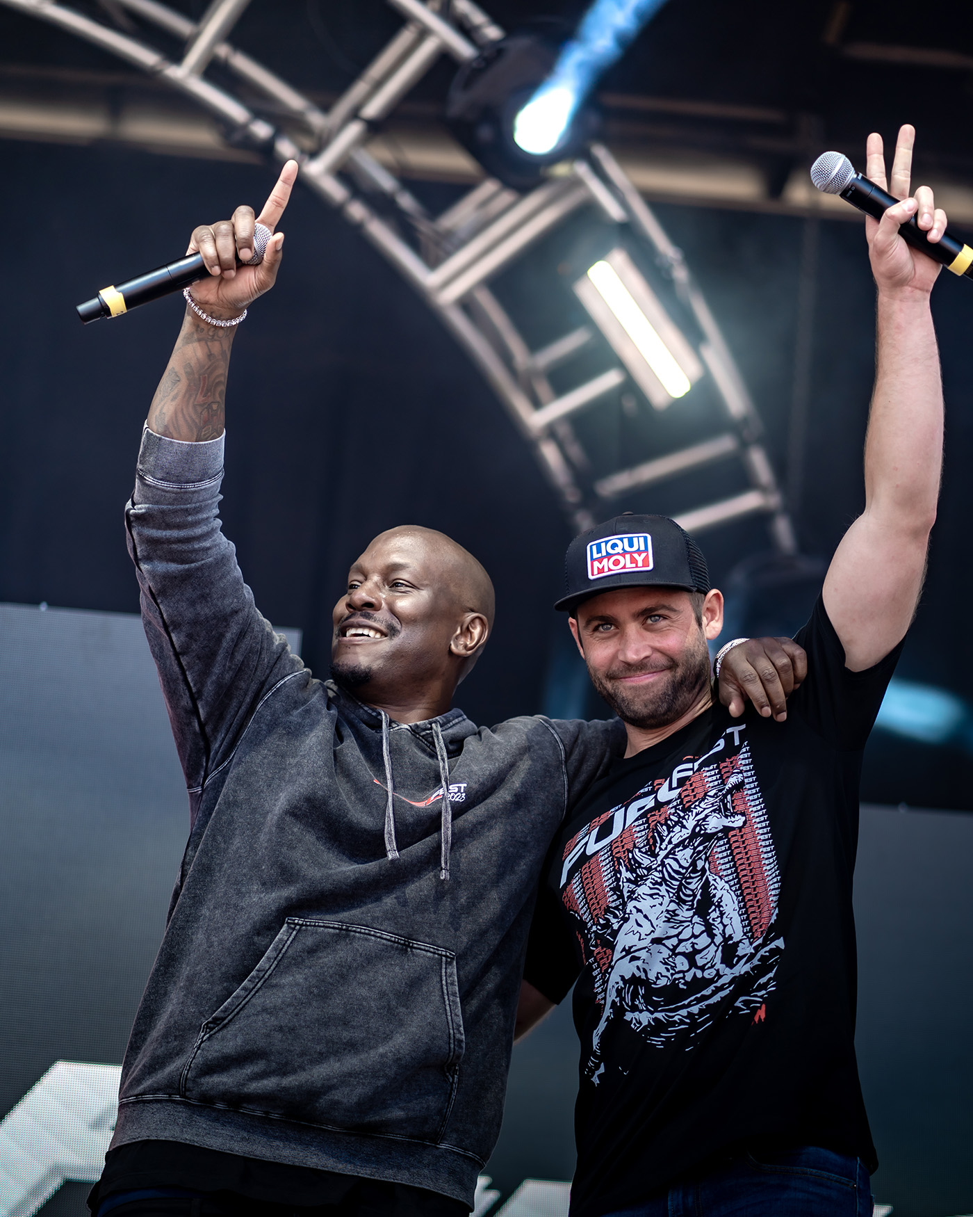 Tyrese Gibson and Cody Walker at FuelFest 