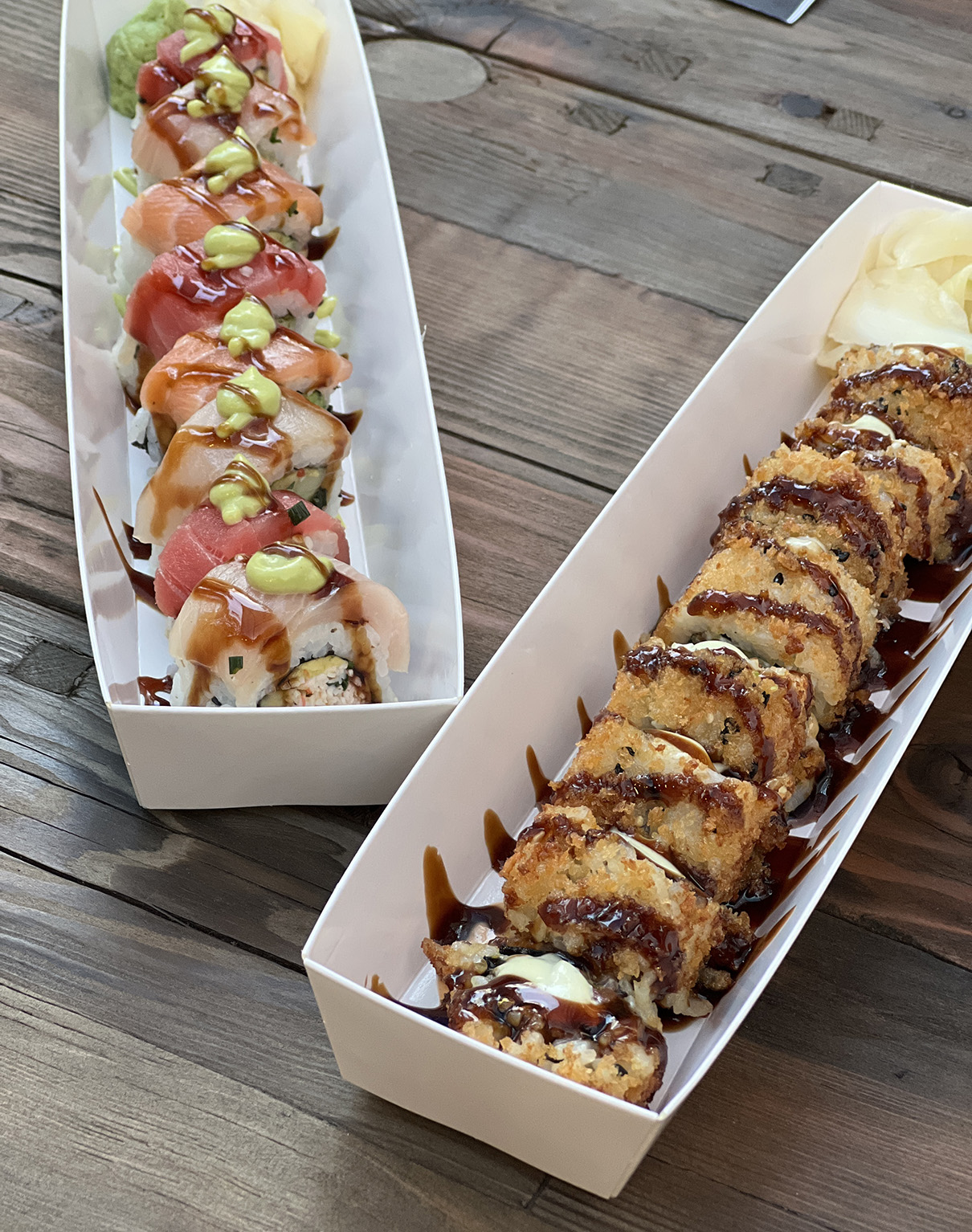 Sunset Roll and Industry Roll at The Cove from Sawdust Art Festival (Photo by Julie Nguyen)