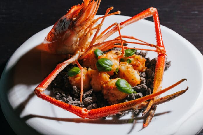 Hakkasan Stir-fry fresh water scampi