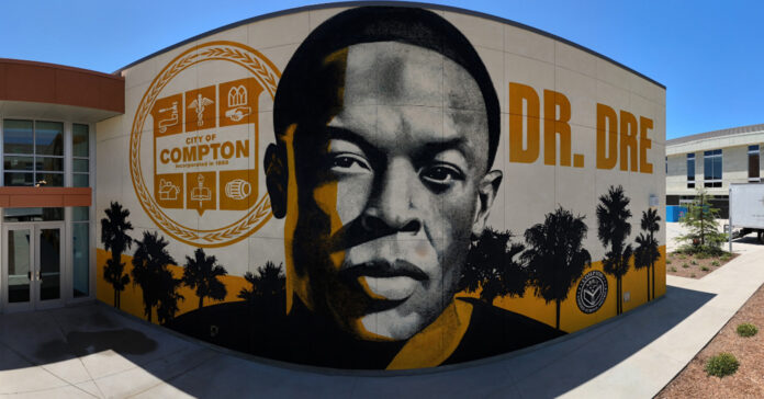 Dr. Dre Mural At Compton High School