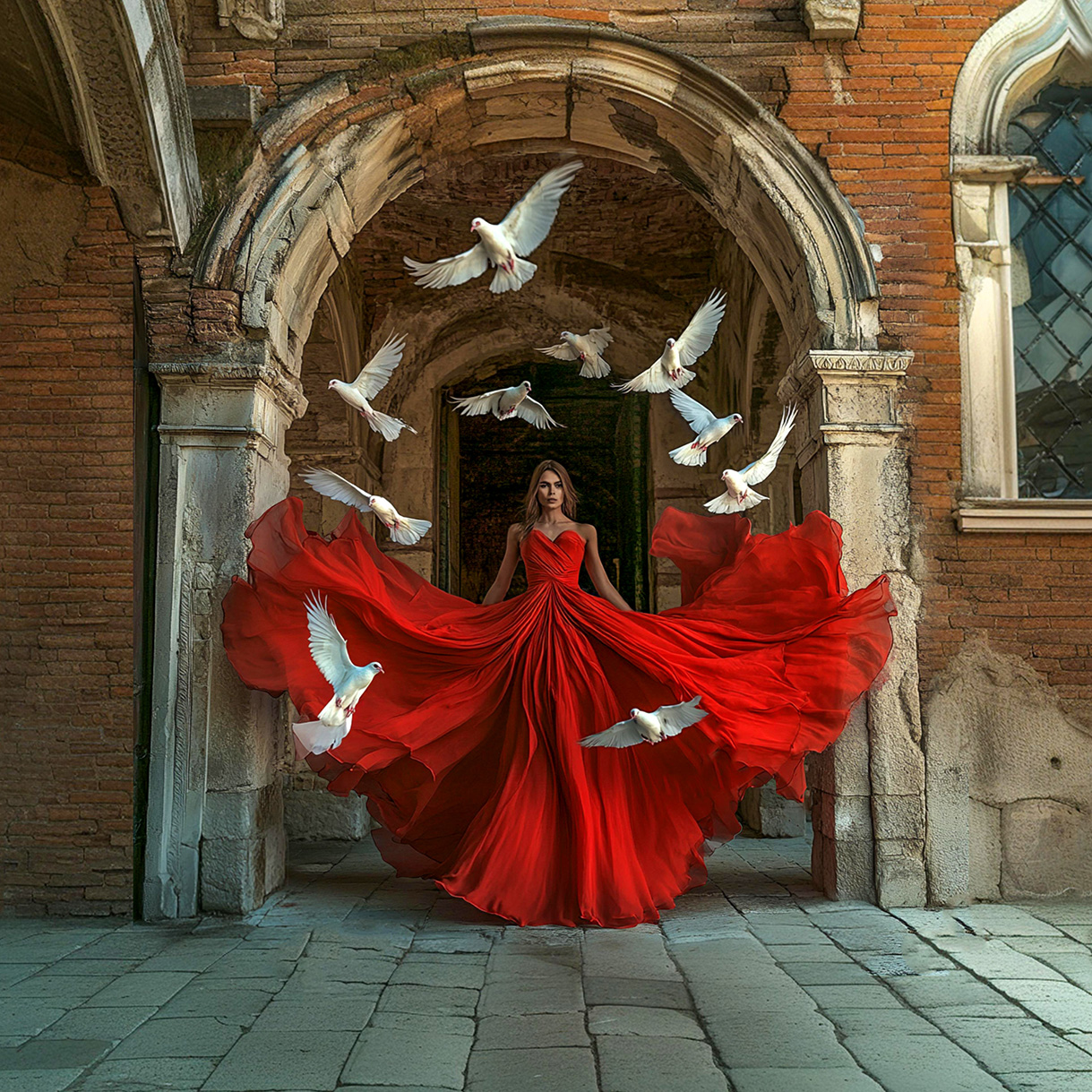 In Red with Doves Jeff Robb