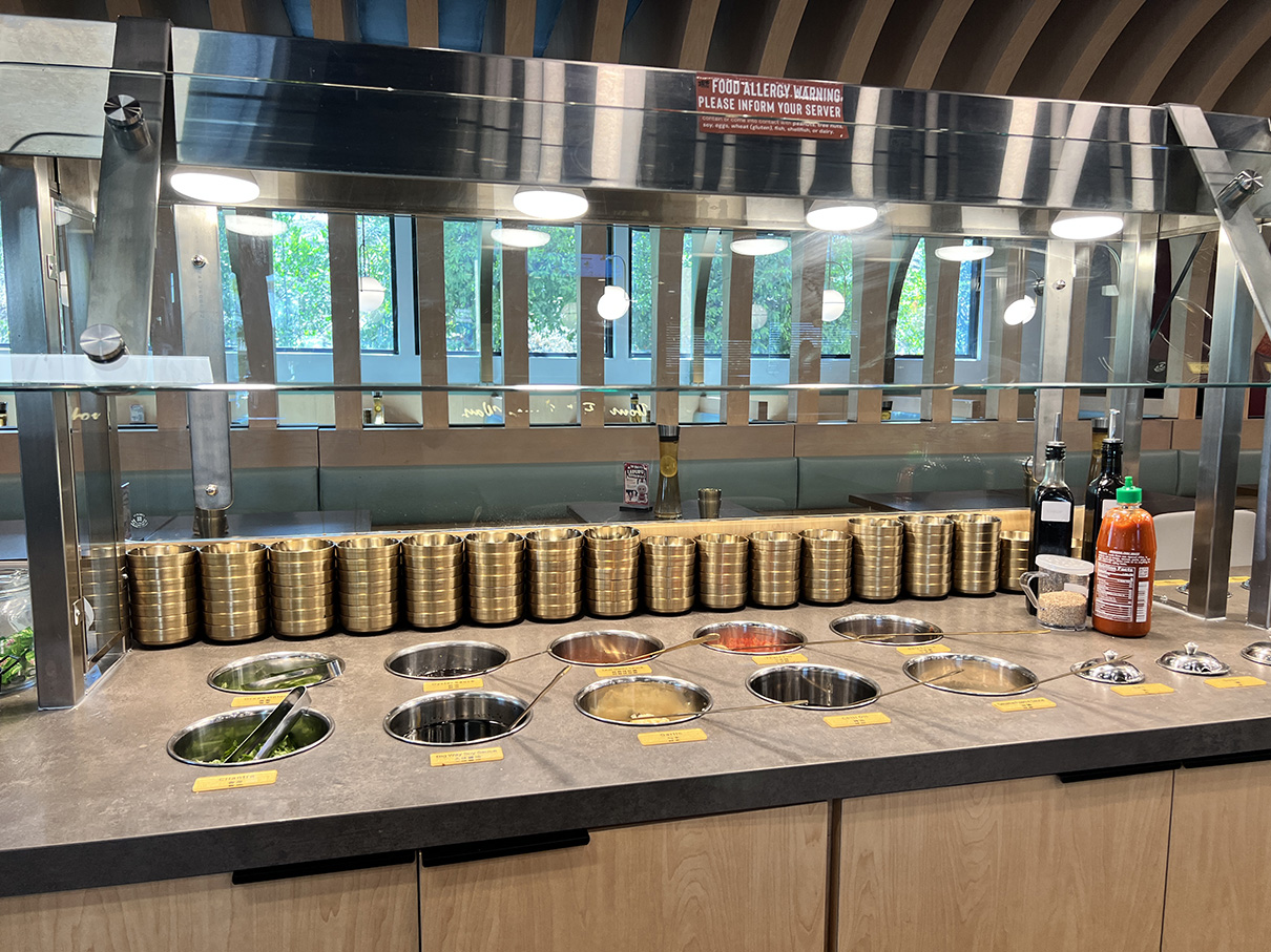 Sauce station at Big Way Hot Pot Rowland Heights  (Photo by Julie Nguyen)