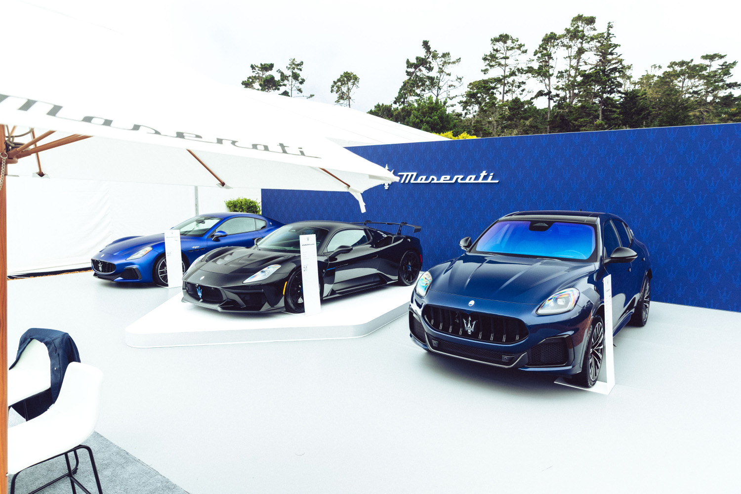 Maserati Display Pebble Beach Concours Village Monterey Car Week 2025