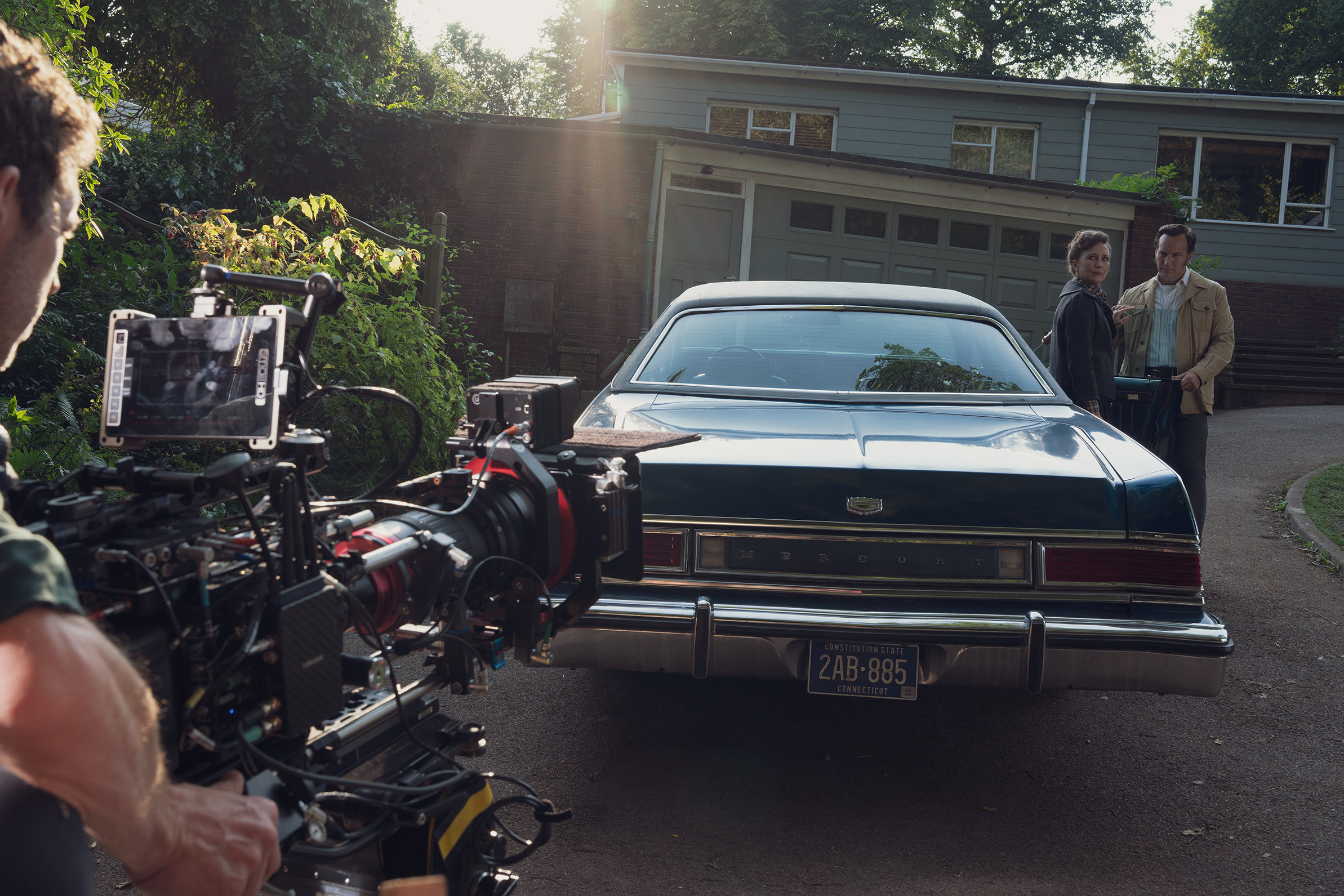 VERA FARMIGA as Lorraine Warren and PATRICK WILSON as Ed Warren in New Line Cinema’s “THE CONJURING: LAST RITES,” a Warner Bros. Pictures release.