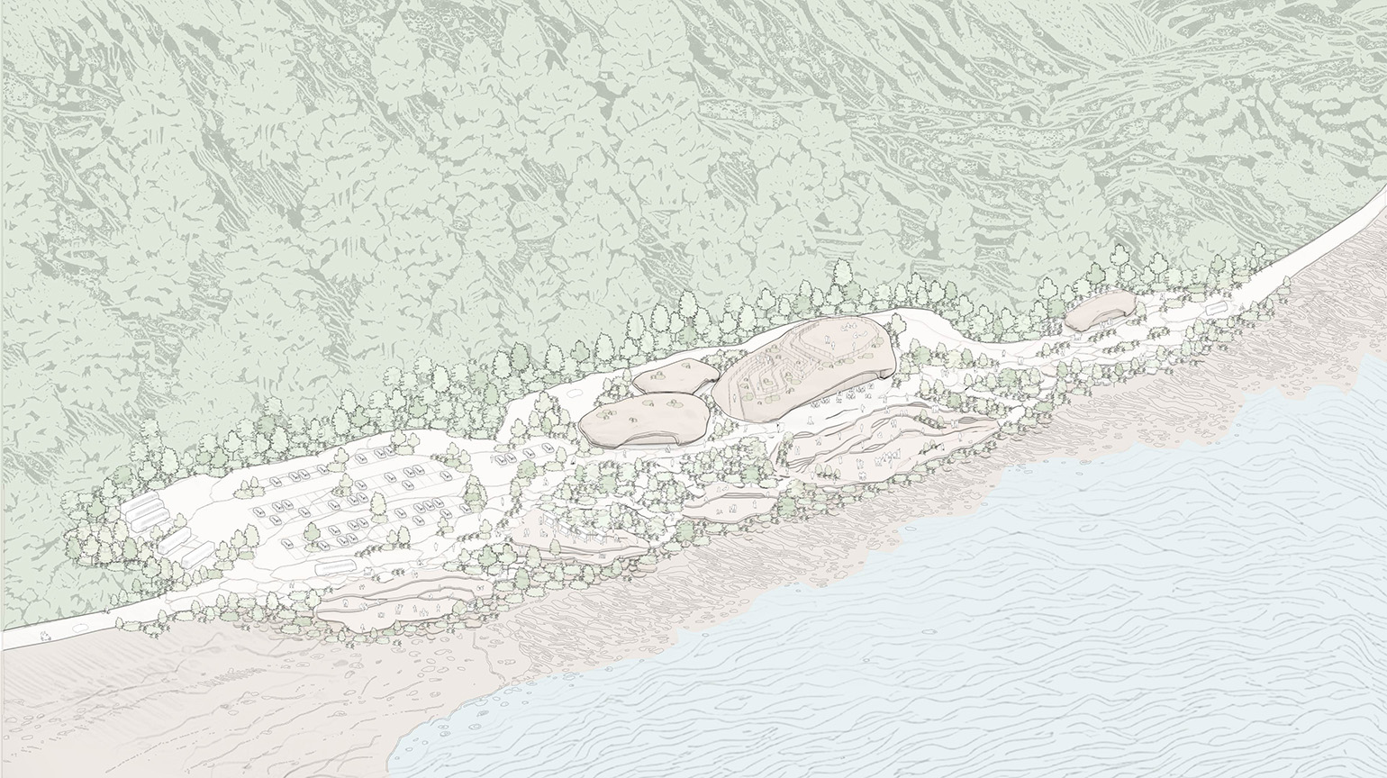 MVRDV Nature Rocks masterplan