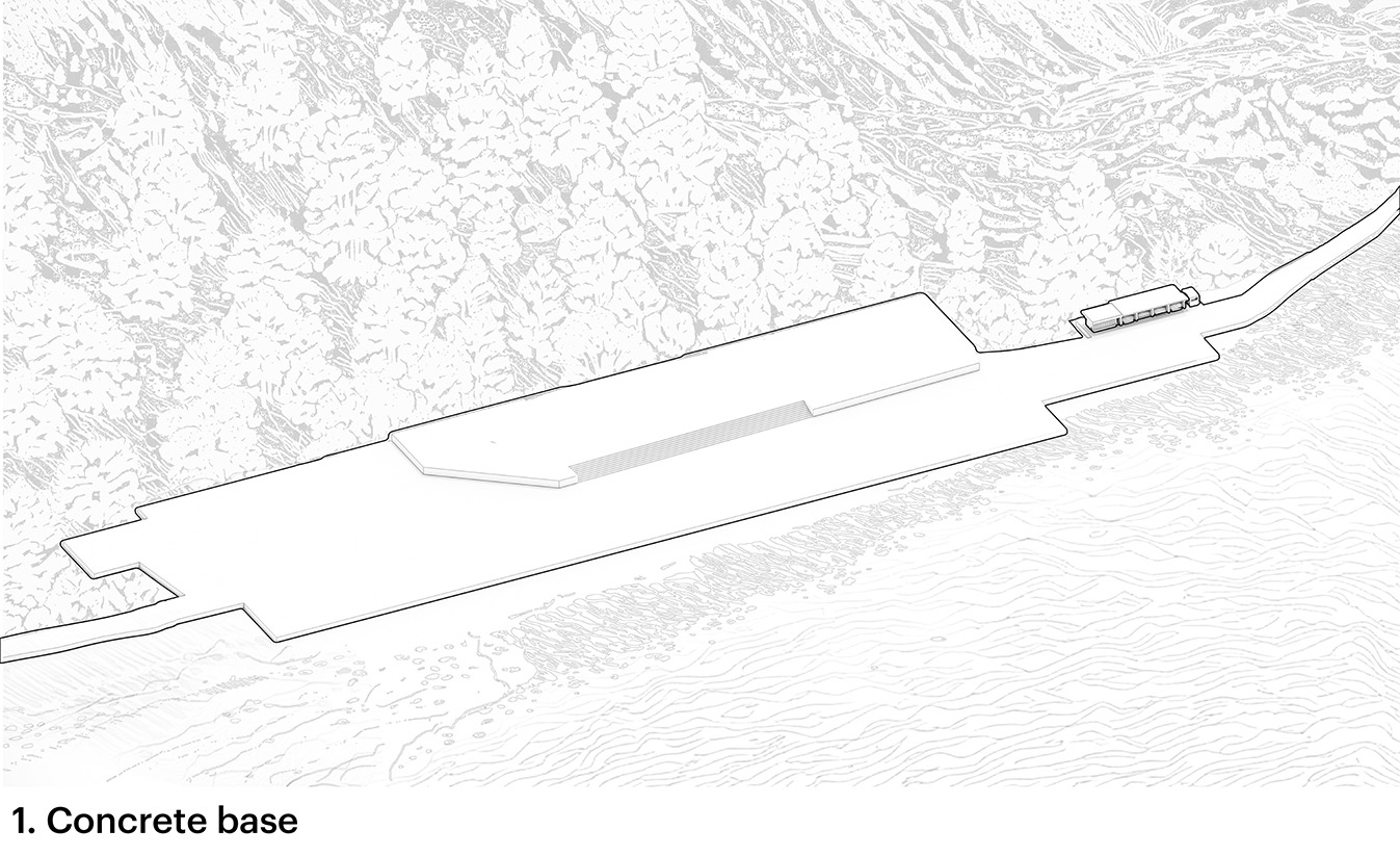 MVRDV Nature Rocks step 1 concrete base