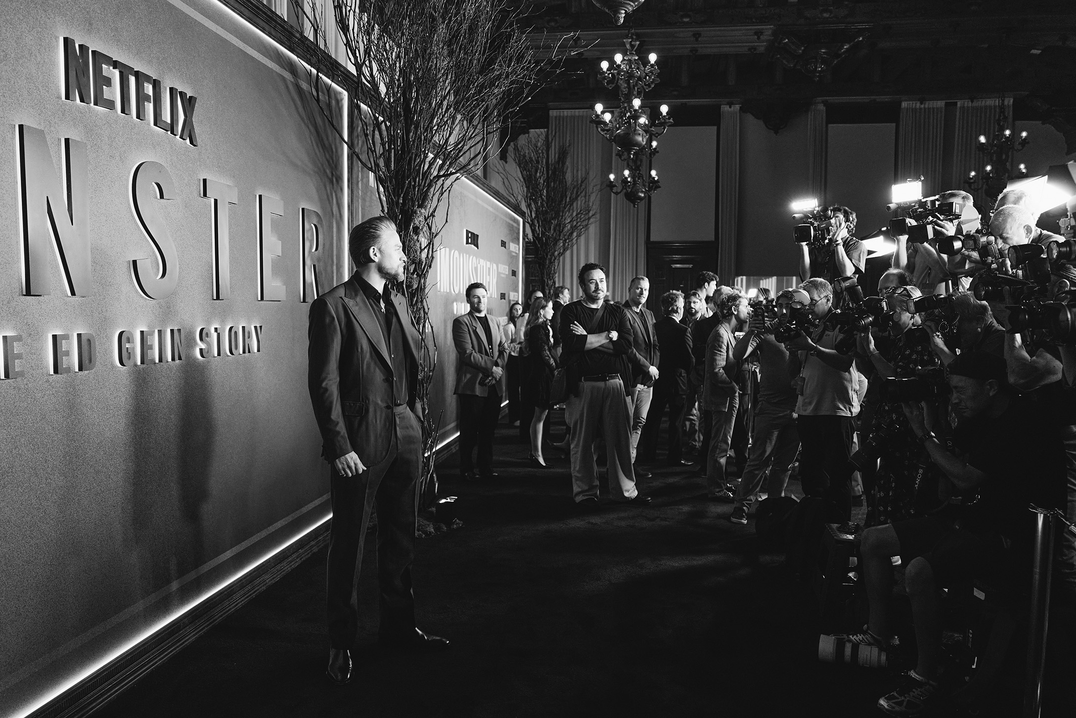 Charlie Hunnam attend the Monster: The Ed Gein Story NY Premiere at Paris Theater on September 30, 2025 in New York City.