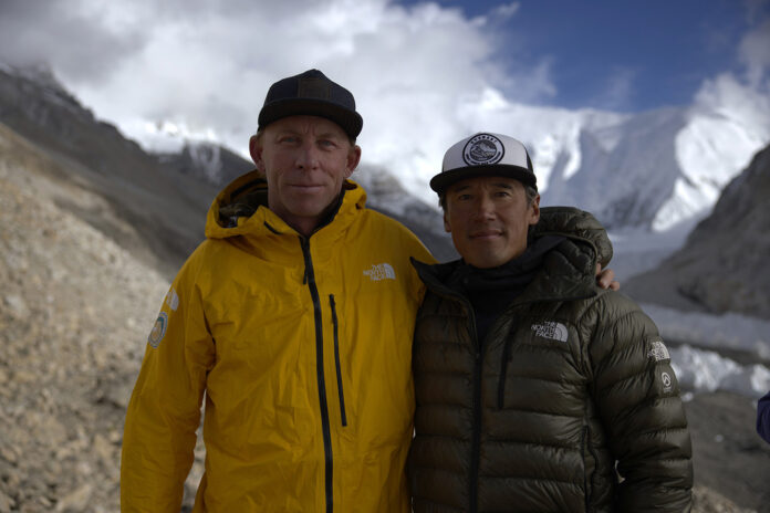 World-renowned ski mountaineer Jim Morrison, left, and Jimmy Chin. National Geographic Documentary Films' 