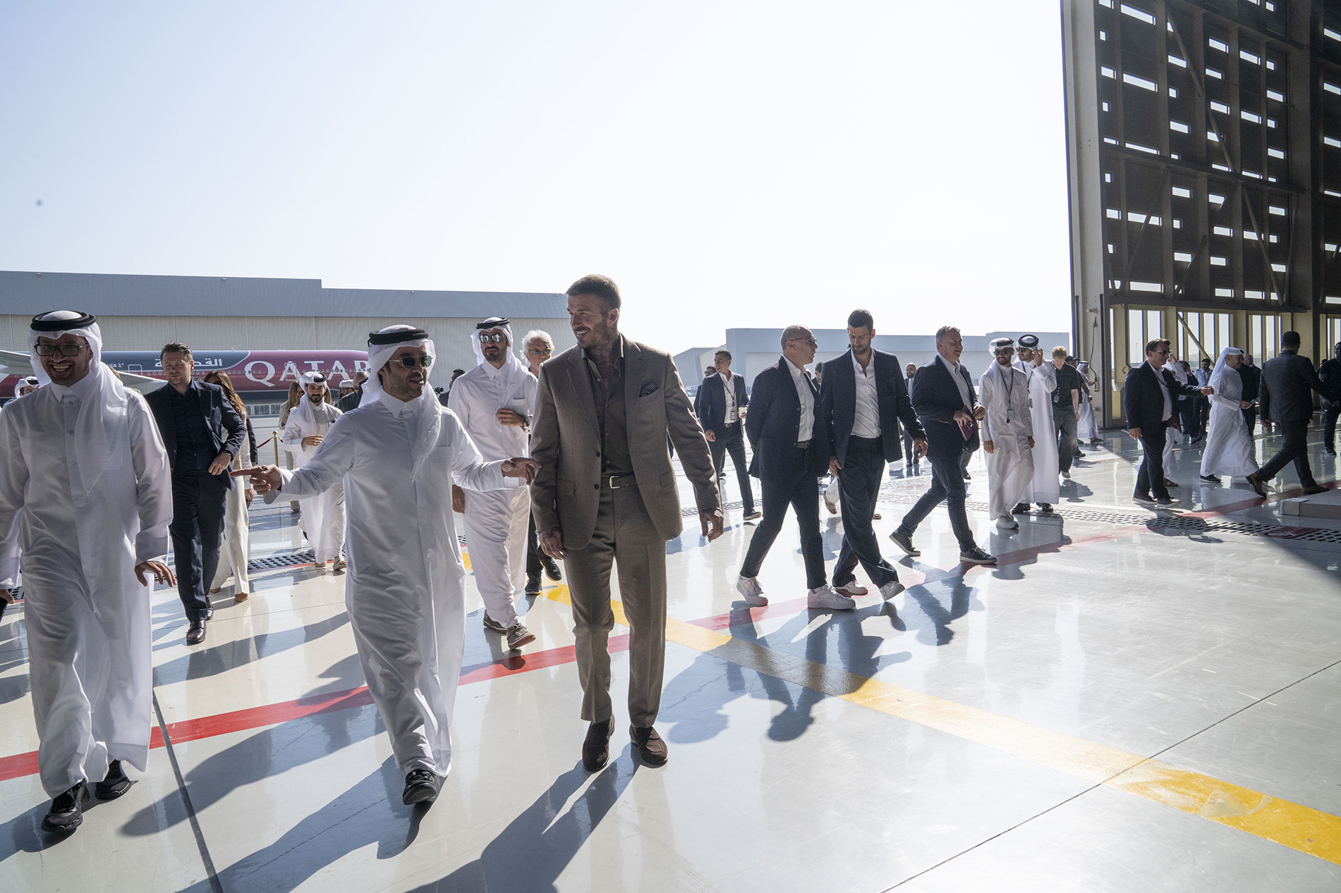 David Beckham, Jessica Alba, Rosie Huntington-Whiteley, Kevin Hart, and others attended the Creative 100 Celebration Lunch hosted by Qatar Airways, Swizz Beatz, and The Dean Collection.