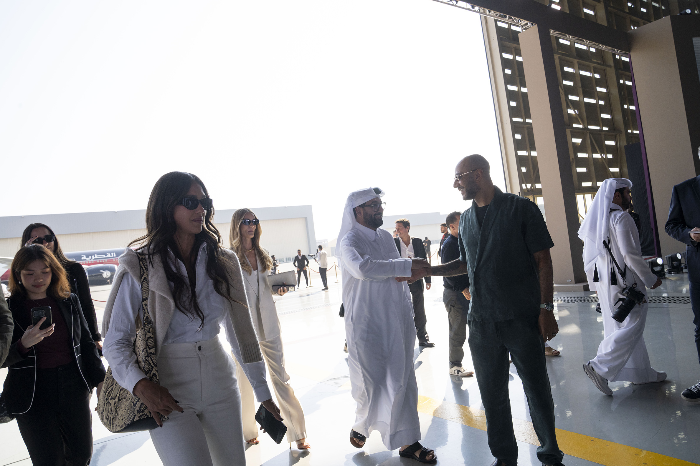 David Beckham, Jessica Alba, Rosie Huntington-Whiteley, Kevin Hart, and others attended the Creative 100 Celebration Lunch hosted by Qatar Airways, Swizz Beatz, and The Dean Collection.