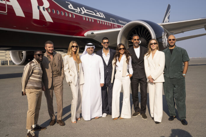 David Beckham, Jessica Alba, Rosie Huntington-Whiteley, Kevin Hart, and others attended the Creative 100 Celebration Lunch hosted by Qatar Airways, Swizz Beatz, and The Dean Collection.