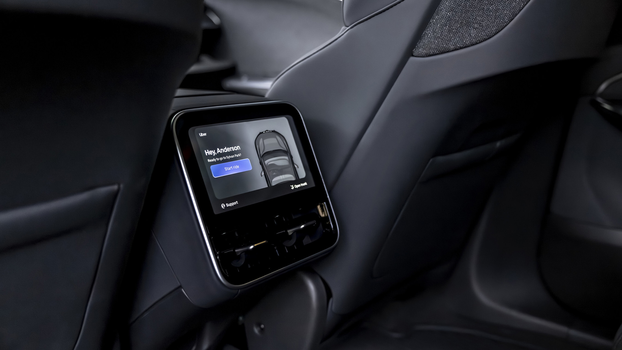 Lucid Nuro Uber Robotaxi Inside Car