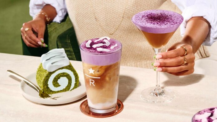 Starbucks Reserve Spring 2026: Iced Ube Coconut Latte, Ube Espresso Martini, Matcha Butterfly Pea Swirl Cake