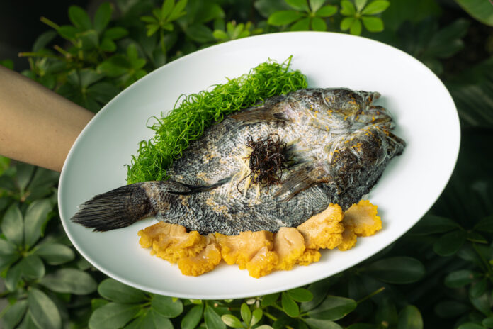 Steamed Thai sand-goby with aged tangerine peel at Yu Ting Yuan