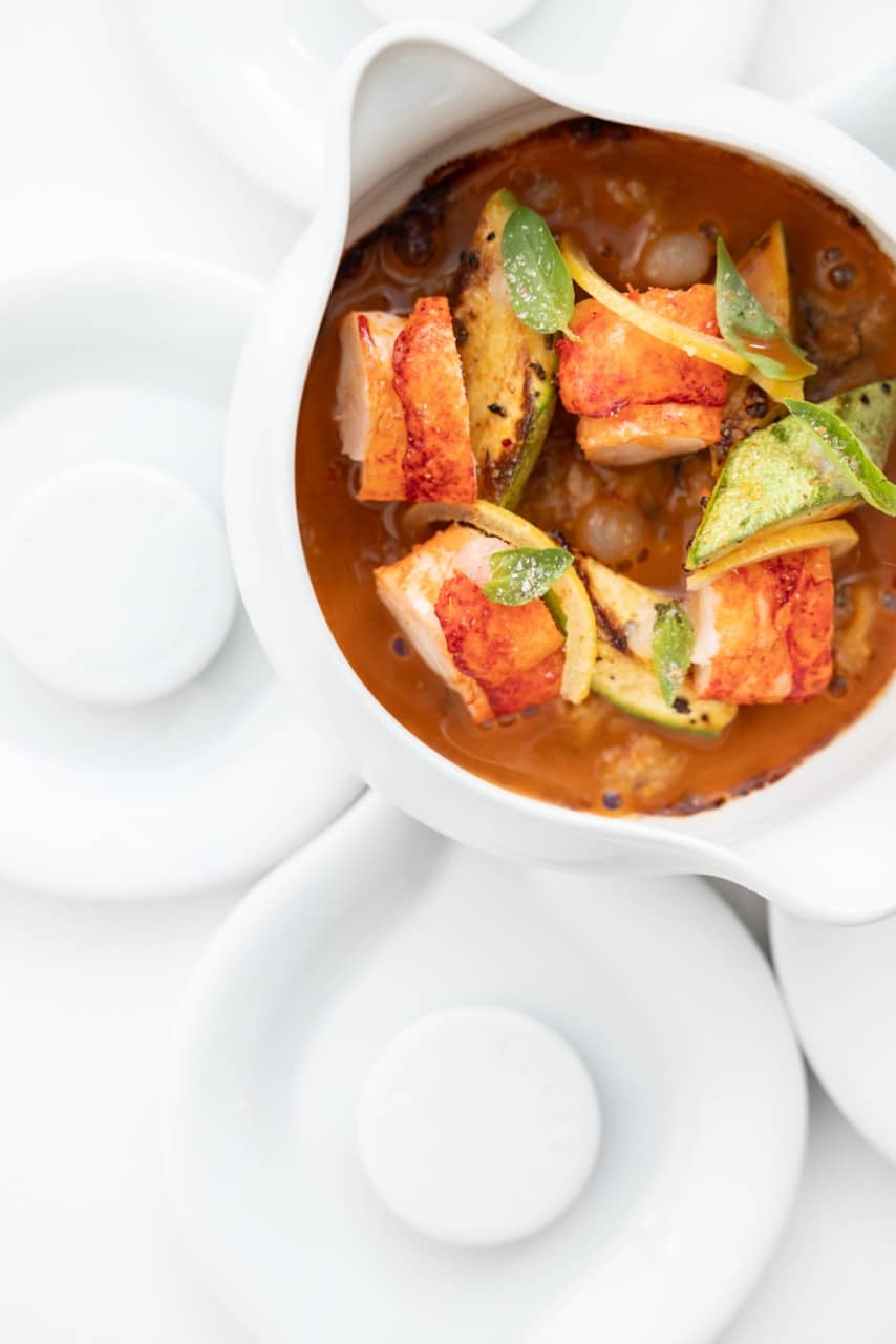 Alain Ducasse's Aldabaran - Cookpot homard, courgett
